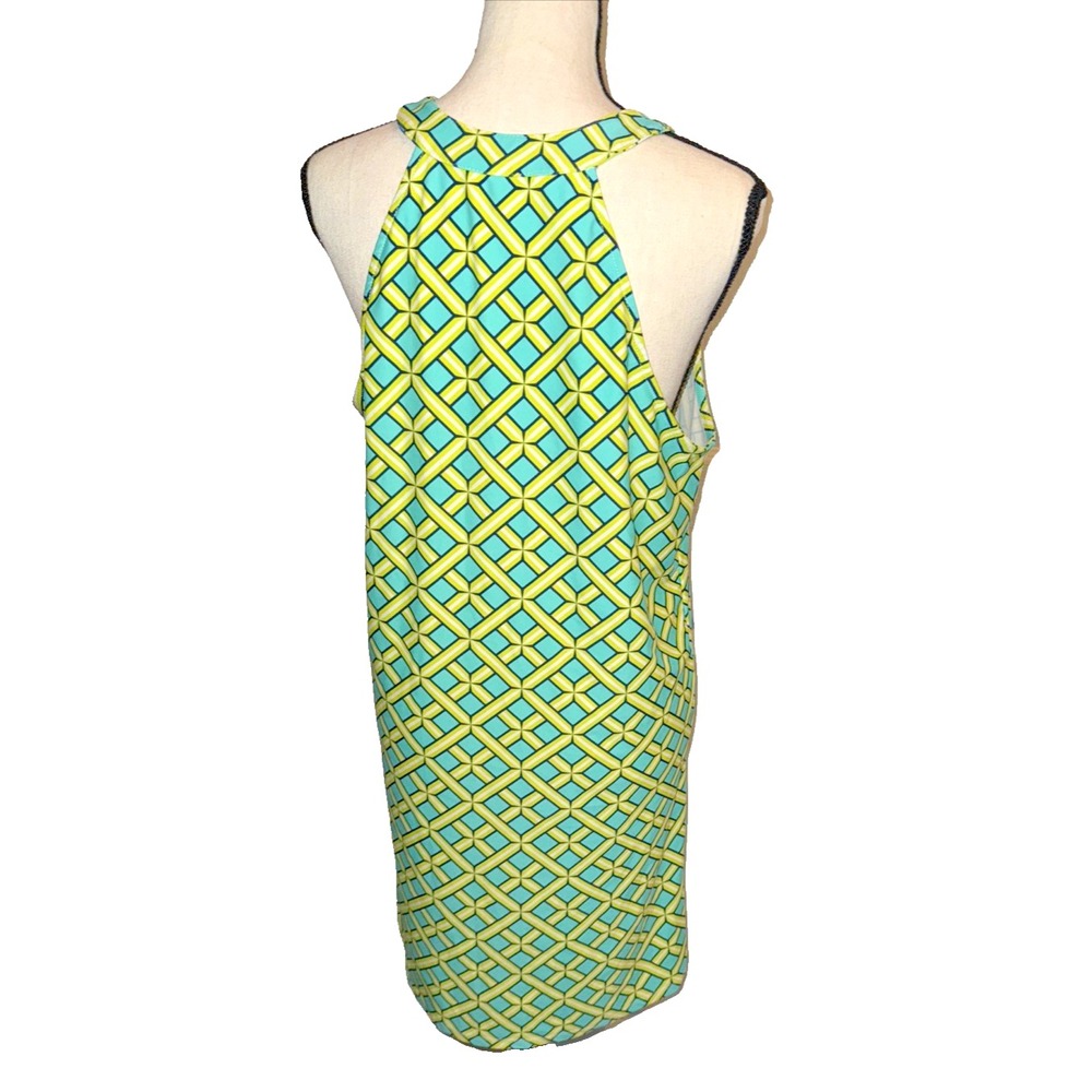 All For Color Geometric Print Dress M Preppy Coastal Resortcore Summer - Picture 9 of 10